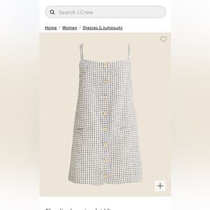 JCREW SHIFT DRESS - PLAID LINEN